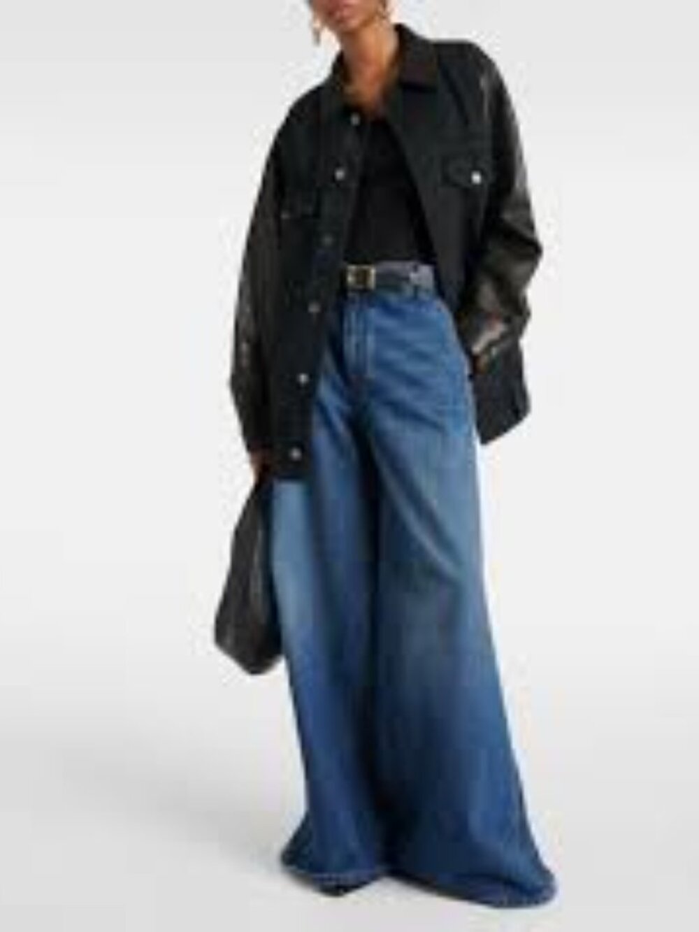 KHAITE Grizzo Prescott Denim & Lambskin Leather Jacket NWT - Picture 9 of 10